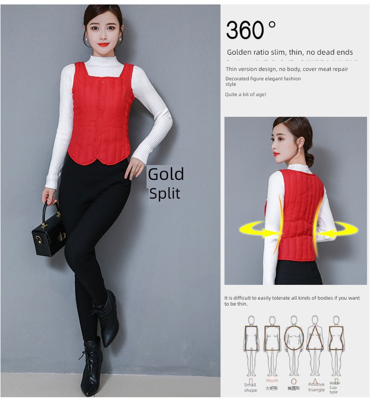 have cash less than that is registered in the accounts Korean version Warm clothing Middle aged and elderly Down cotton Vest