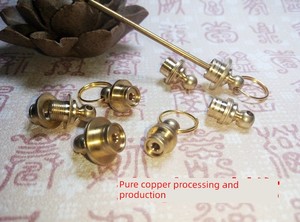 Gourd Lid Accessories, Copper Accessories, Copper Fittings for Decorative Gourds, Accessories for Bodhi Snuff Bottles