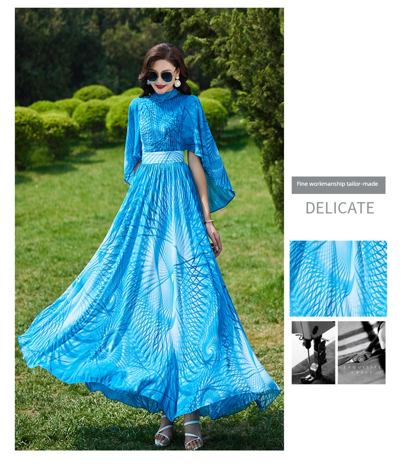 large pagoda sleeve summer Self-cultivation High waist Long skirts cloak