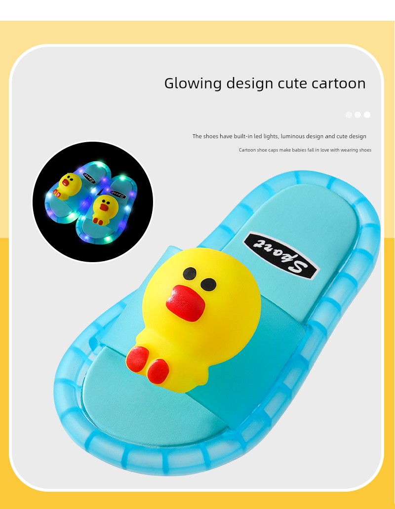 Children's Summer Slippers, Trendy on Instagram, Glowing Cartoon Design, for Boys and Girls, Kids and Babies, Indoor and Outdoor Non-Slip Colorful Sandals — 9