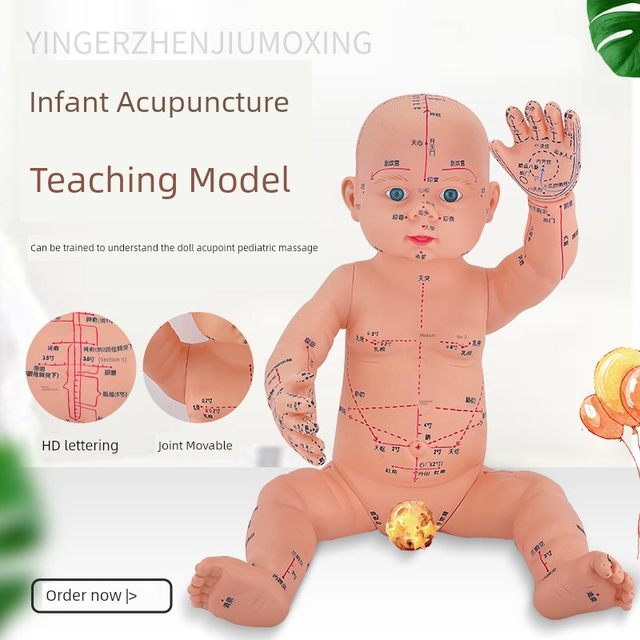 Acupuncture Doll Model Children's Doll Mannequin Model Acupuncture Traditional Chinese Medicine General Acupuncture Pediatric Massage Simulation Model
