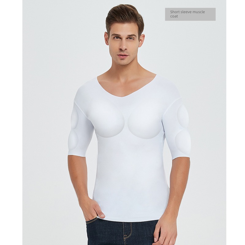 COS simulation Pectoral clothes vest Shaping Shoulder pad T-shirt