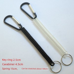 Transparent Black Restaurant and Hotel Bottle Opener with Anti-Loss Keychain, Spring Rope, Retractable Plastic Rope, and