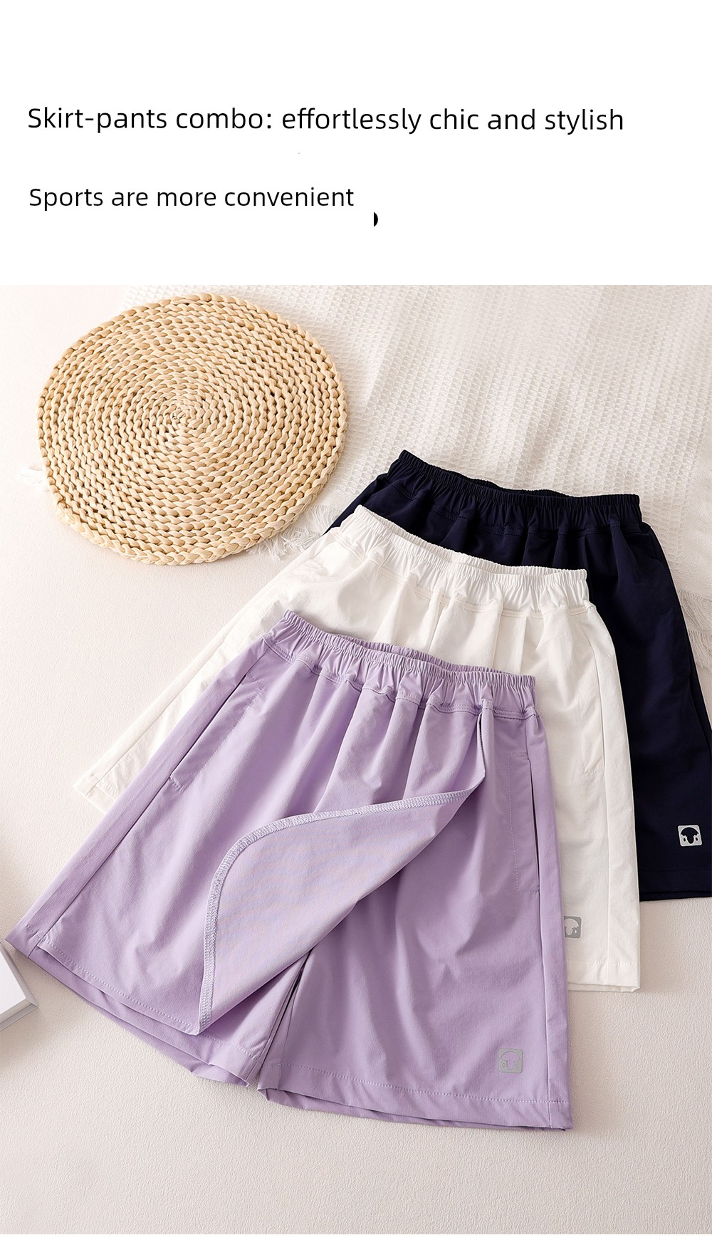 Girls' Shorts Summer 2026 New Style Children's Sports Skirt Pants for Older Girls Stylish Quick-Dry Five-Point Wide-Leg Hot Pants Thin — 11