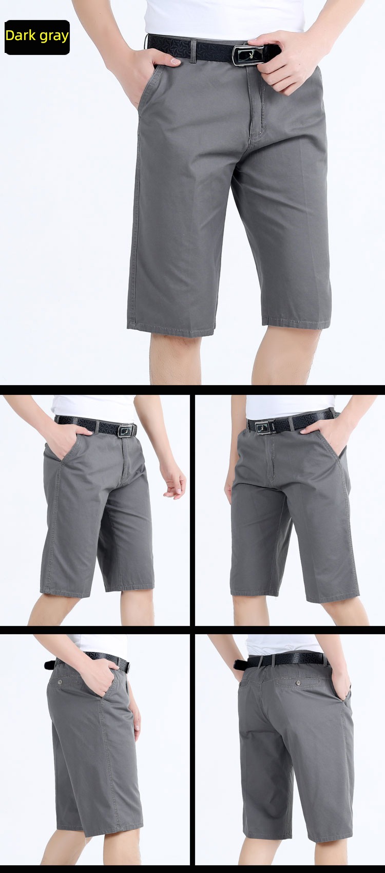 pure cotton dad 7 points Middle aged man suit shorts