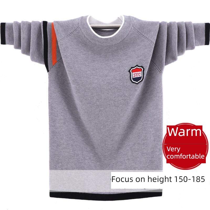 trend Korean version Round neck senior high school student male children cardigan