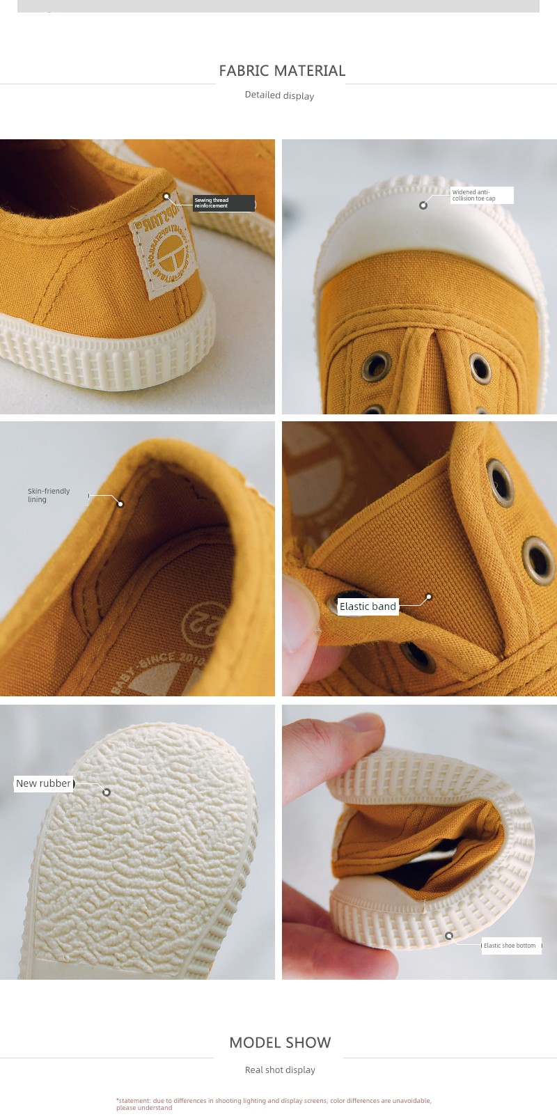 Topstar Kidsren's Canvas Shoes, Boys' Indoor Shoes, Girls' Soft-Soled Cloth Shoes, Kindergarten White Shoes, Baby Shoes — 4
