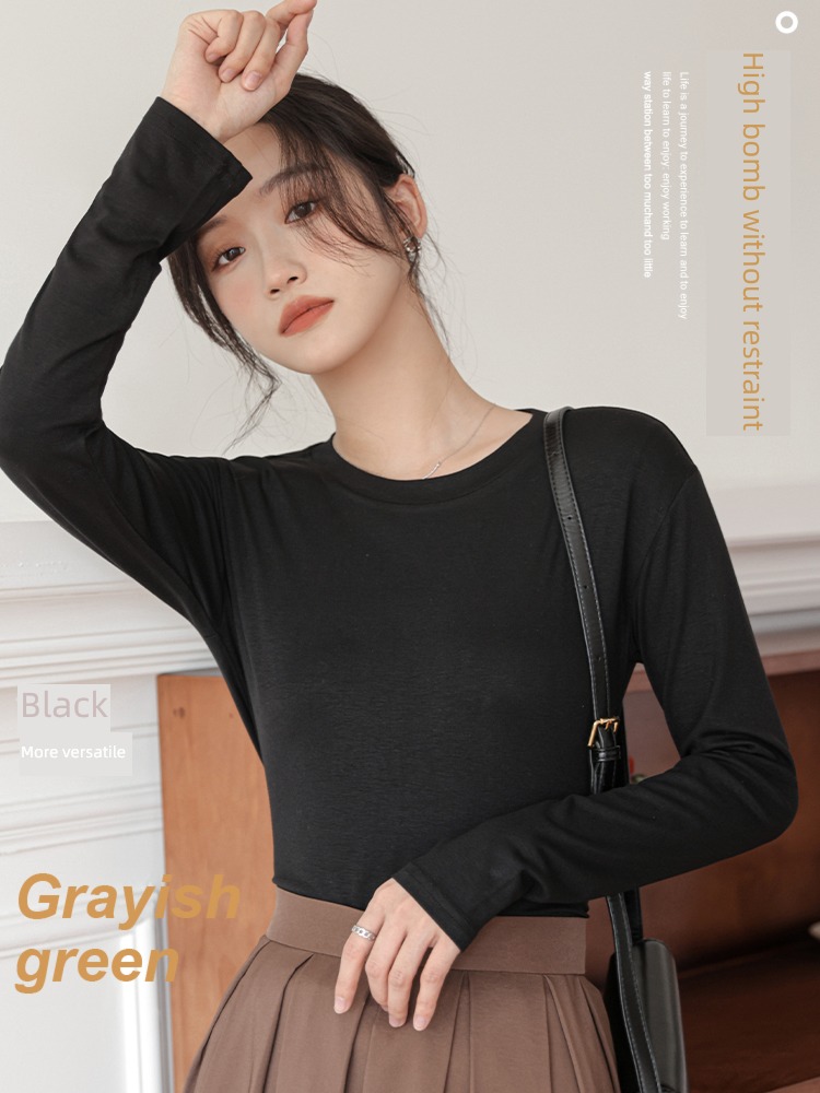 Autumn and winter Long sleeve T-shirt suit Inner lap easy Undershirt