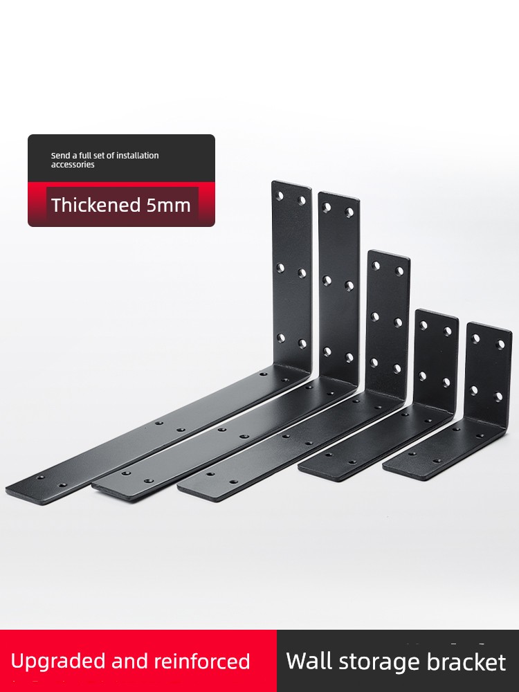 Wall-Mounted Load-Bearing Triangle Bracket Right-Angle Angle Iron Fixing Piece Wall Shelf Shelf Support L-Shaped Support Bracket
