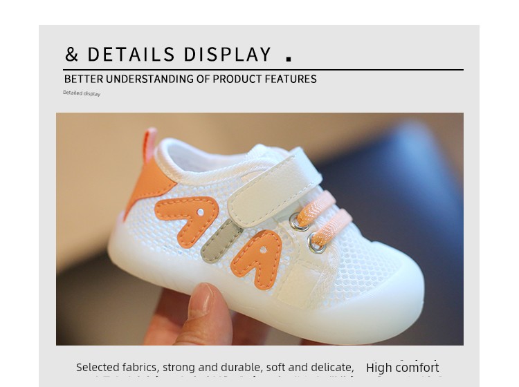 Little Baby Walking Shoes Spring and Autumn Season Sandals for Girls 6 Months Soft Sole Infant Shoes Boys Breathable Single Mesh Shoes 2 — 4