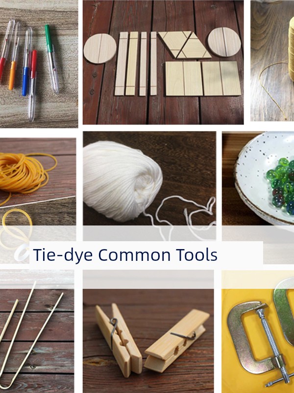 Tie-Dye Tool Material Suit Commonly Used Joint Sewing Dyed Rubber Band Marbles Clip Gloves Cotton String Needle Thread