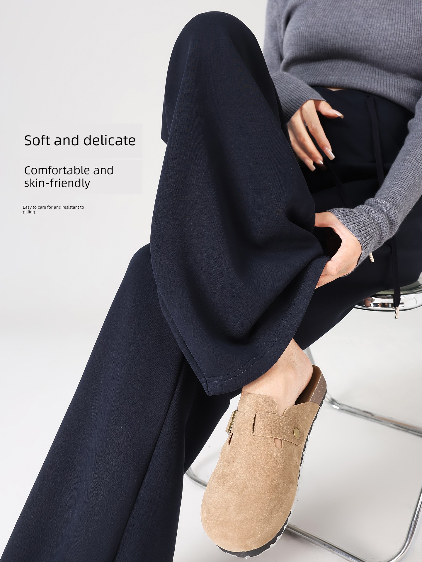 Maternity Pants for Summer, Thin Style for Outerwear, 2026 New Model, Low-Waist, Non-Tight, Straight Wide-Leg Pants for Petite Women, Suitable for Spring — 4