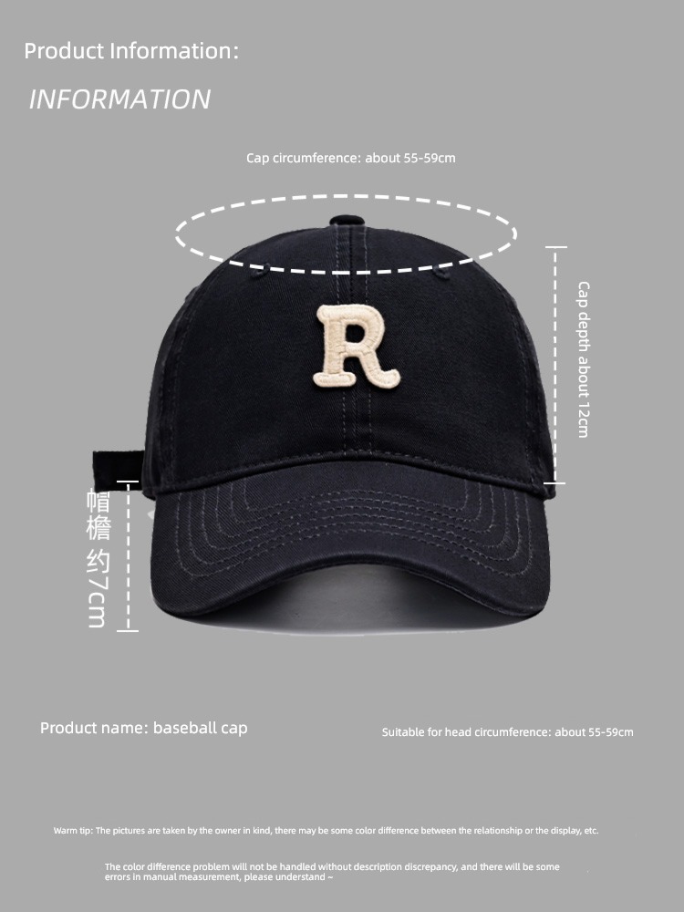 Show a small face female Autumn and winter Men's style ins Baseball cap