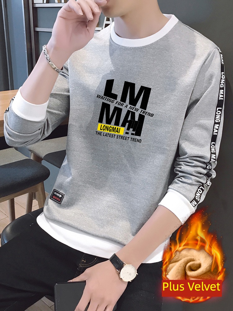winter Plush thickening Versatile leisure time men's wear Sweater