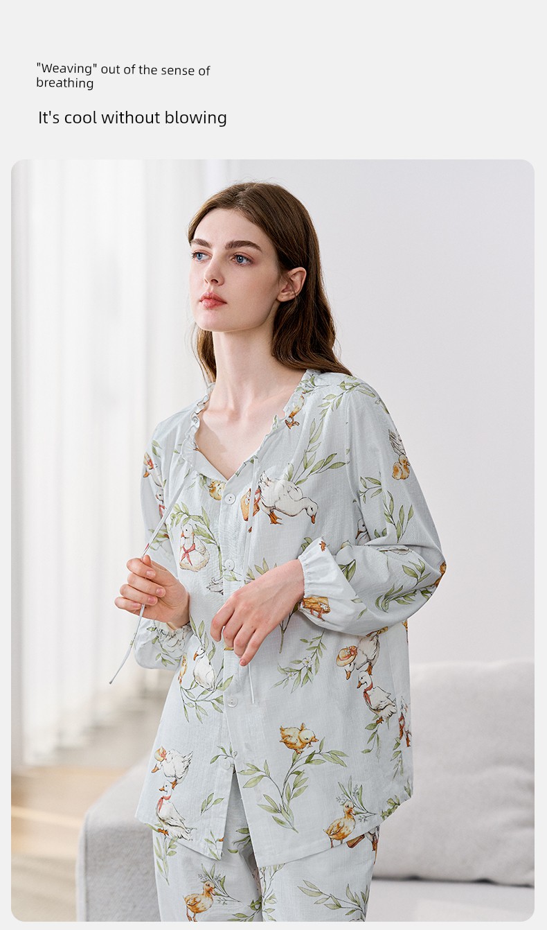 Qixi Spring Autumn Maternity Pajama Suit Confinement Clothing — 10