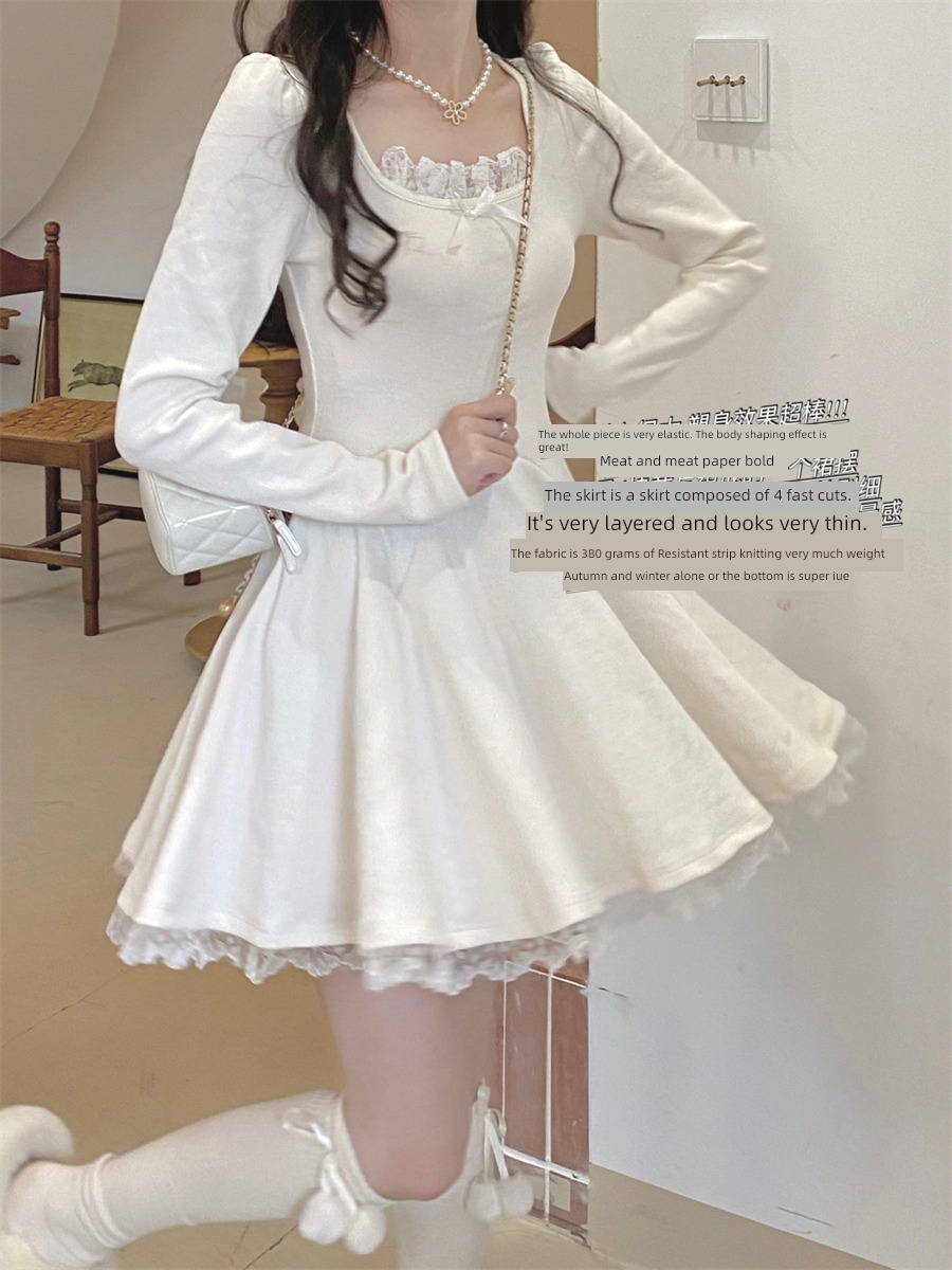 THE   TURE original slender waist knitting Inner lap Base skirt