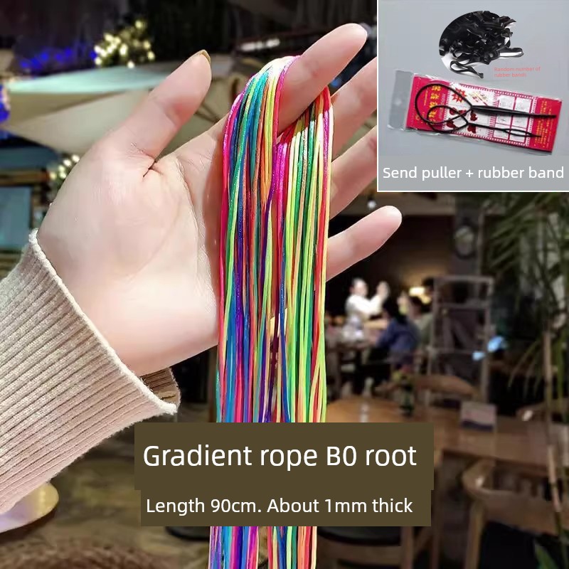 Kids Sweet Cool Silver Headband Hair Rope Elementary School Student Jazz Hip Hop Dreadlocks Headband Girl Ribbon Performance Headdress — 6
