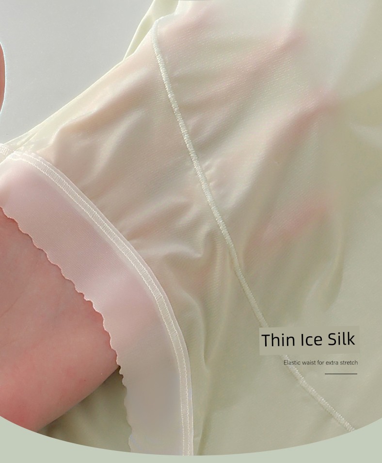 High Waist Belly Support Special Cotton Crotch Ice Silk Pregnant Women's Underpants — 15