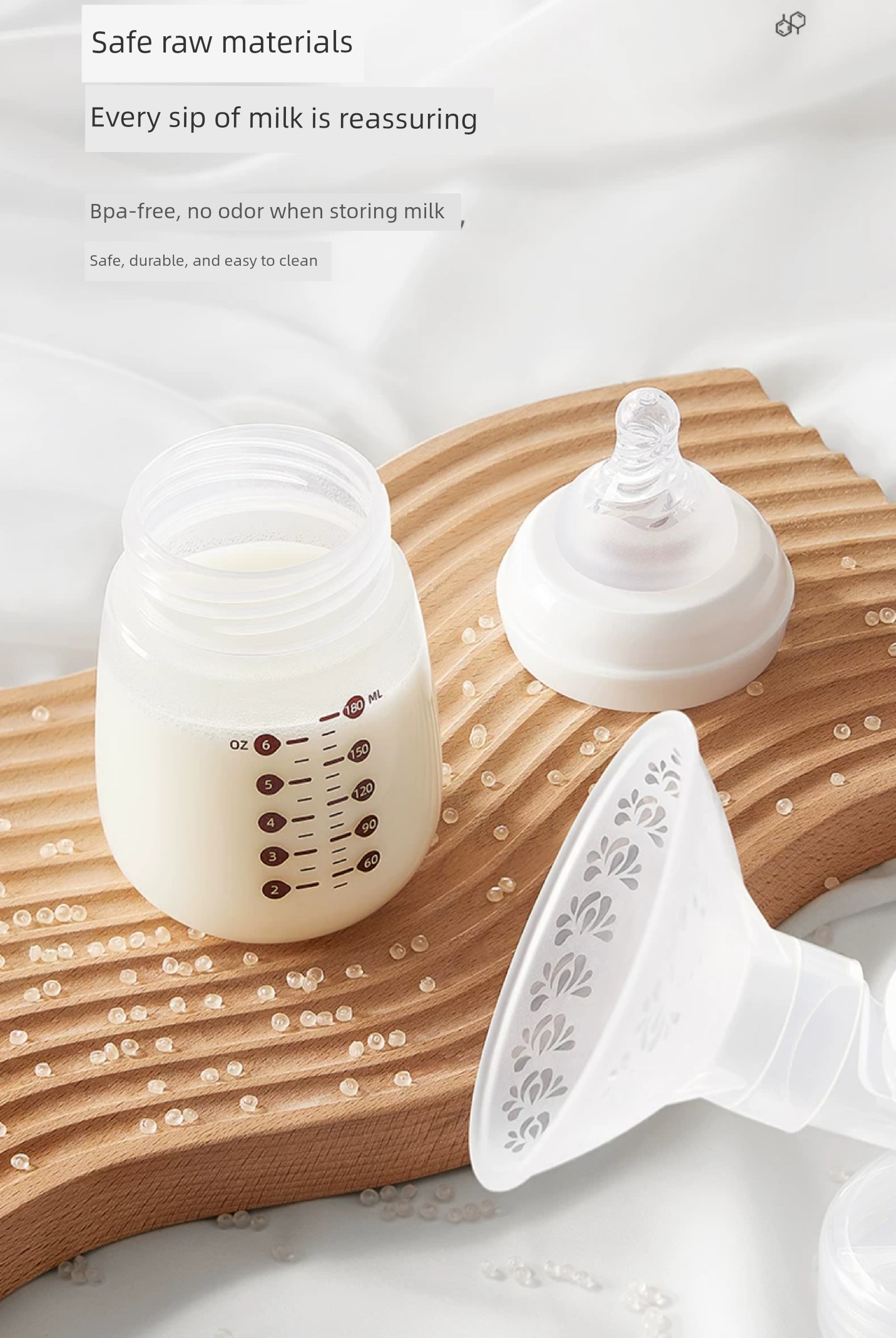 October Crystal Electric Breast Pump with Micro-Vibration Massage, Fully Automatic, Painless, Single-Side Breast Milk Extractor, Adjustable Frequency, — 7