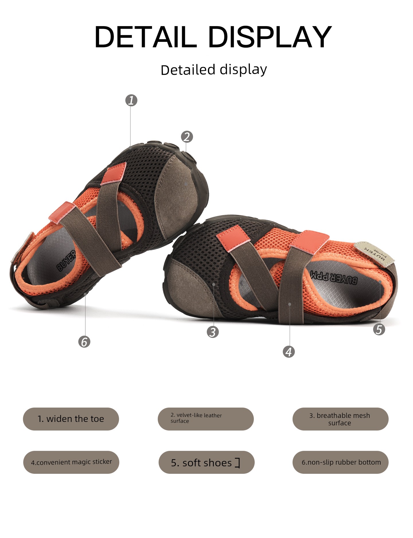 Buyerppm Children's Shoes 2026 Autumn Children's Barefoot Sports Shoes Outdoor Non-Slip Wide Last Children's Shoes Boys' Shoes Girls' Shoes — 4