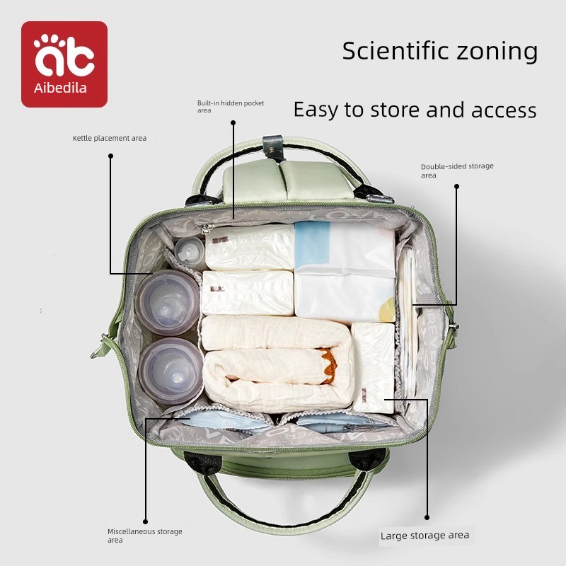 Mommy Bag, Multifunctional New Style Backpack for Mother and Baby Outings, Large Capacity, Portable Backpack for Taking the Baby Out, Double-Shoulder Mom Bag