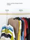 Stainless steel chain wardrobe storage space-saving multi-functional clothes hooks porous thick household balcony drying rack