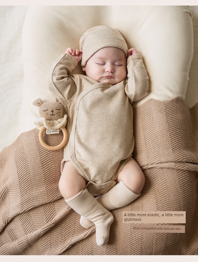 Koala Nose [Pure Color Soft Mist·Newborn Atmosphere] Basic Versatile Four-Season Romper for Newborns — 10