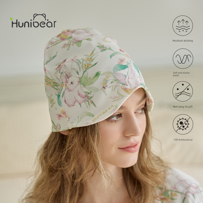 Happy Bear Maternity Hat Autumn/Winter Style for Pregnant and Postpartum Women, Large Head Circumference, Windproof Head Protection, Pure Cotton Sleep — 6