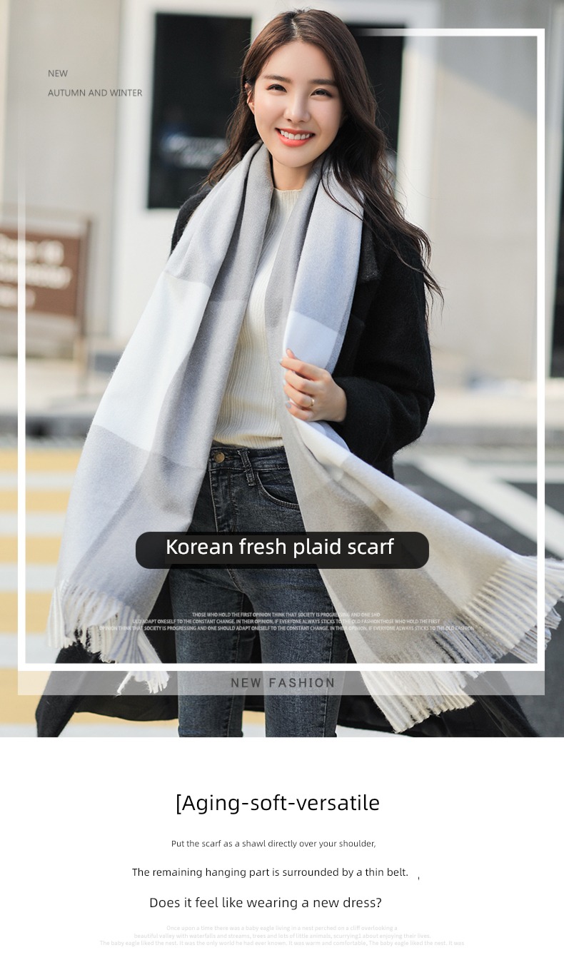 female winter lovely thickening Shawl Gift box scarf