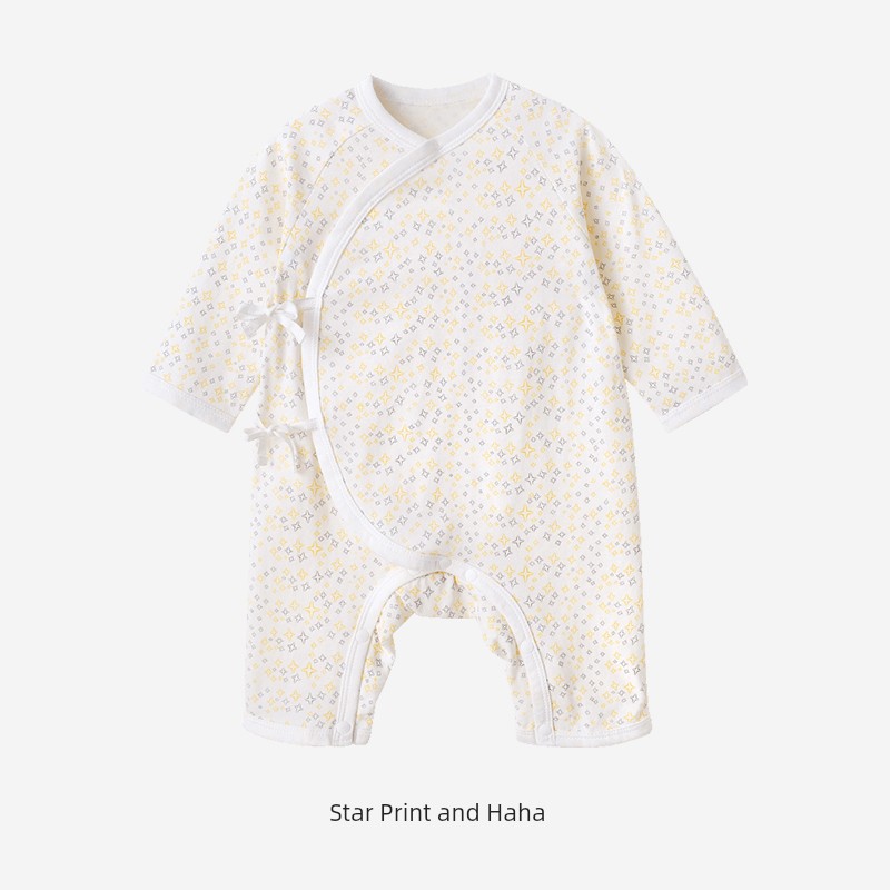YEEHOO Infant Newborn Spring and Autumn Pure Cotton Jumpsuit — 4