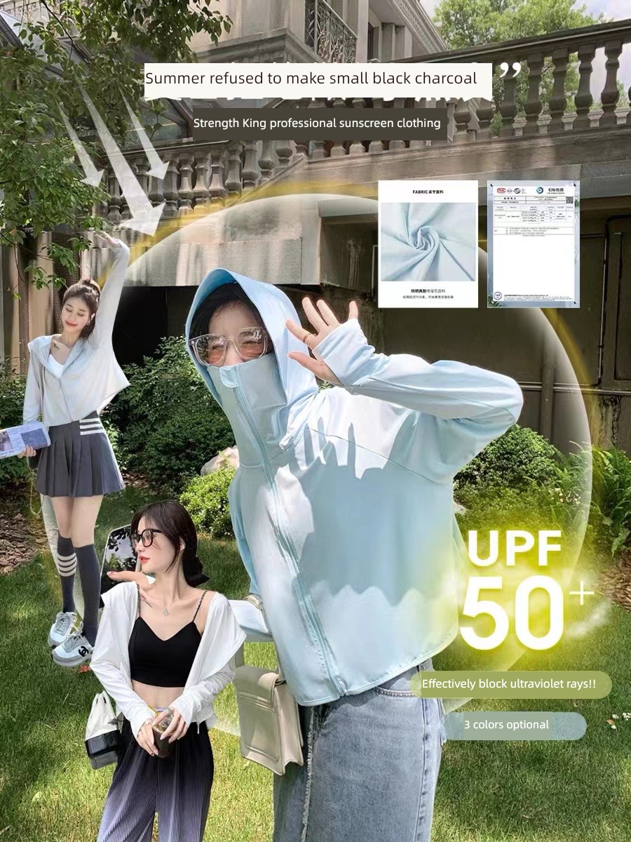 superior quality Hooded UPF 50 + Ice silk breathable Sunscreen