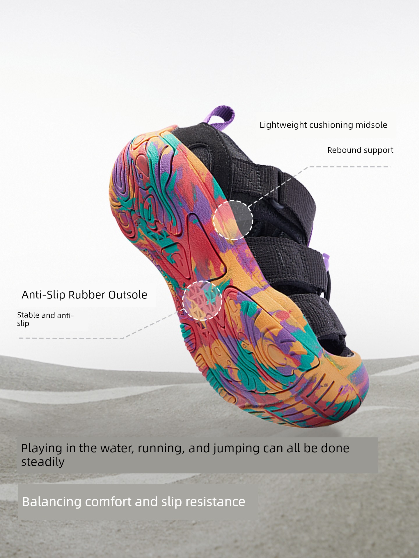 【Noc Adult Series】Water Shoes for Men and Women, Outdoor Sports Closed-Toe Water Shoes, Sandals, Non-Slip, Quick-Dry, Summer — 2
