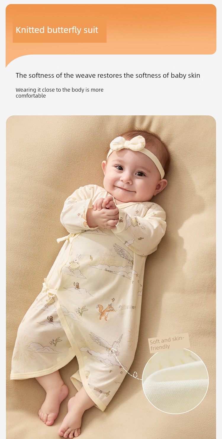 Purcotton Double-Layer Gauze Spring & Fall Winter Rompers — 8
