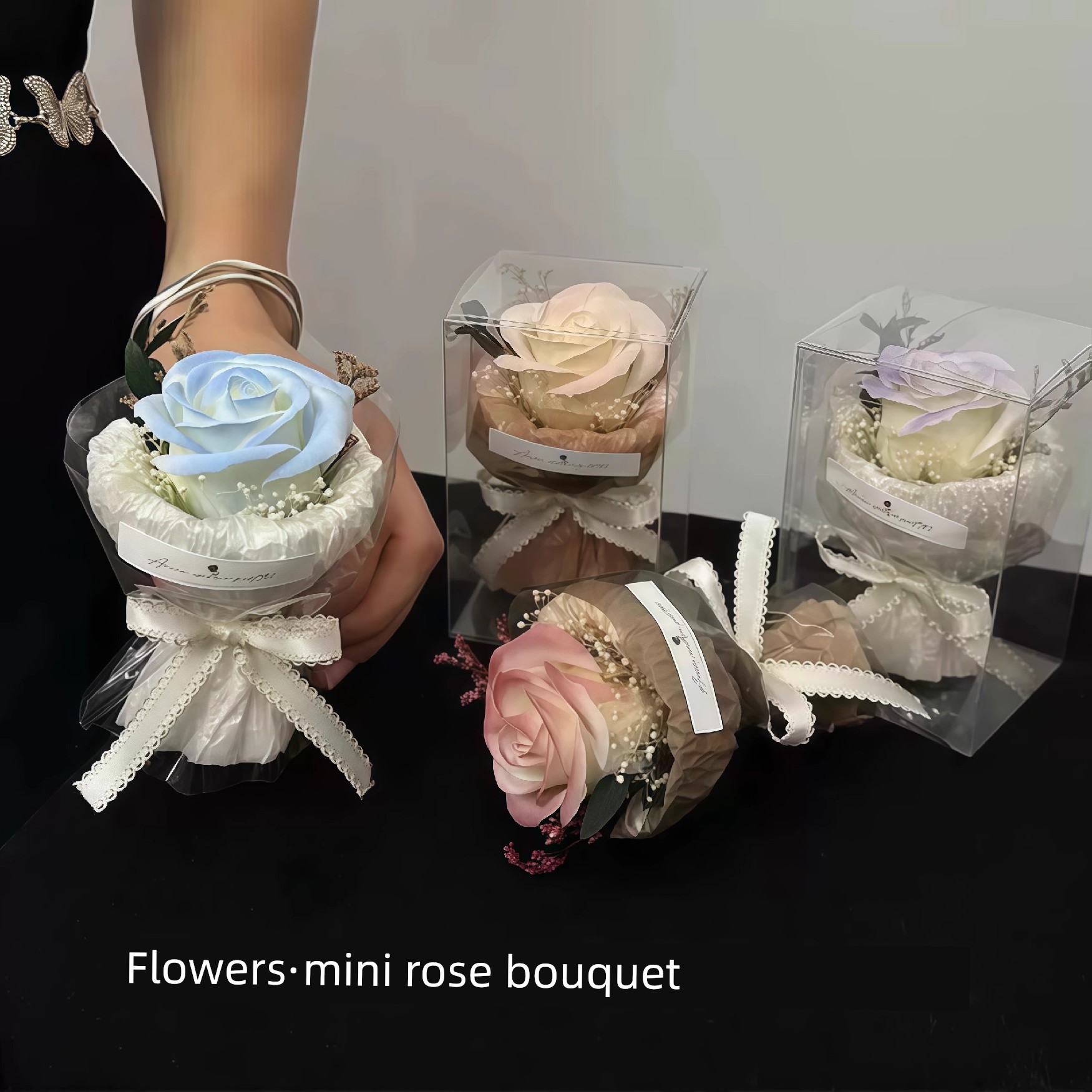 Mini Meet Small Bouquet Rose Advanced Eternal Flower Artificial Flower Valentine's Day Birthday Gift Mother's Day Gift