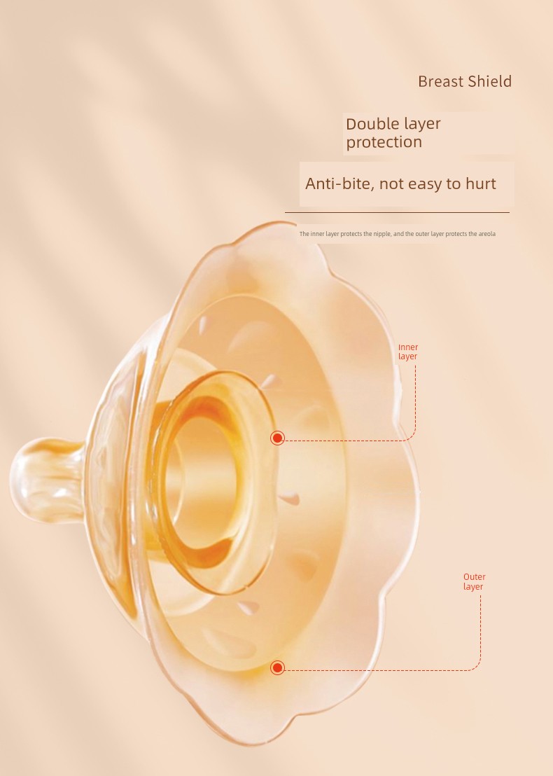 Beingmate Breast Shield Nursing Tool Nipple Indentation Corrector Double-Layer Protective Cover for Breastfeeding Anti-Bite — 8