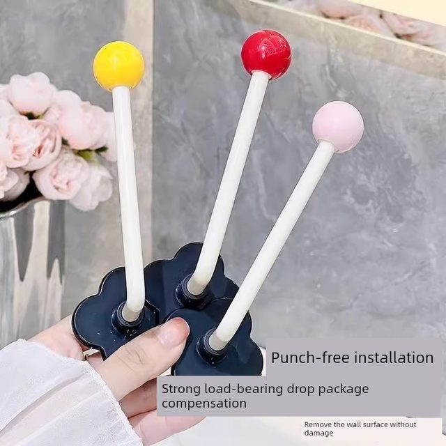 Bathroom hair ring storage wall-mounted hair rope hair rope hook hair accessories hook sticky hook wall rack