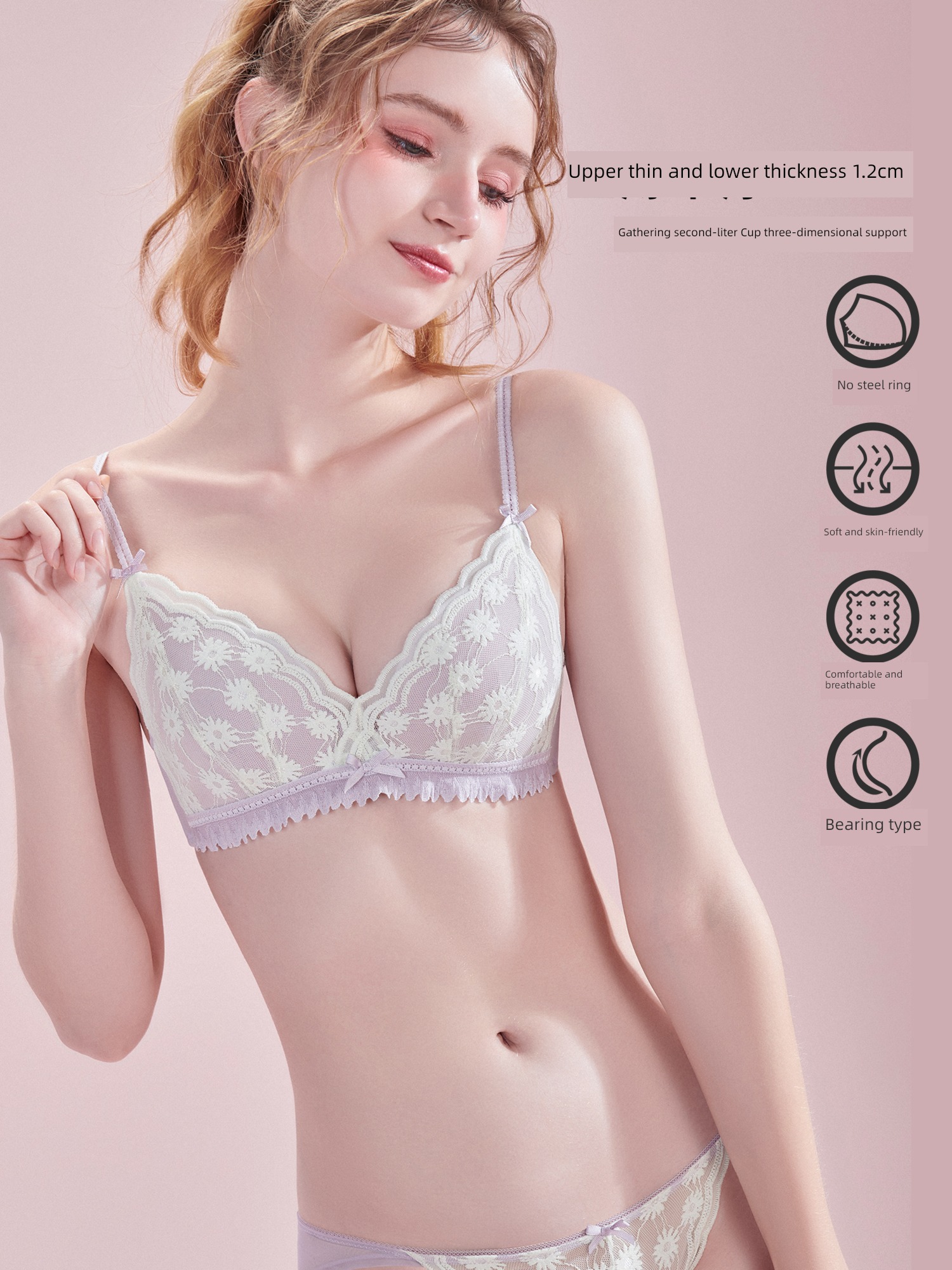 6RBI Small chest Gather together Significantly larger Wireless  sexy Underwear