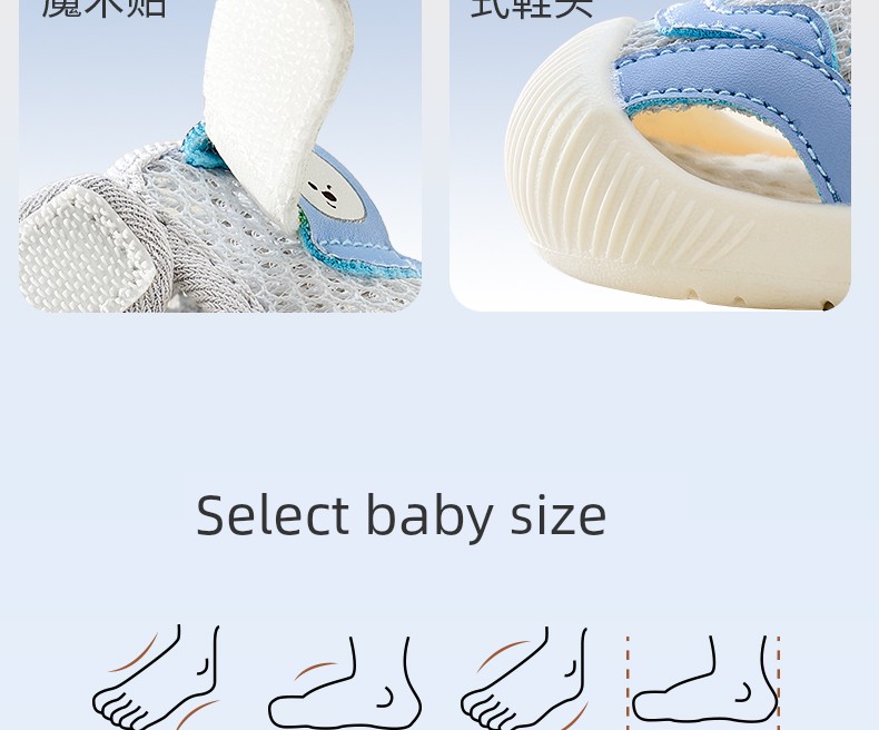 Kechao Kidsren's Baby Toddler Shoes Spring and Summer Functional Shoes for Boys and Girls with Soft Soles Indoor Baby Breathable Mesh Anti-Slip Shoes — 19