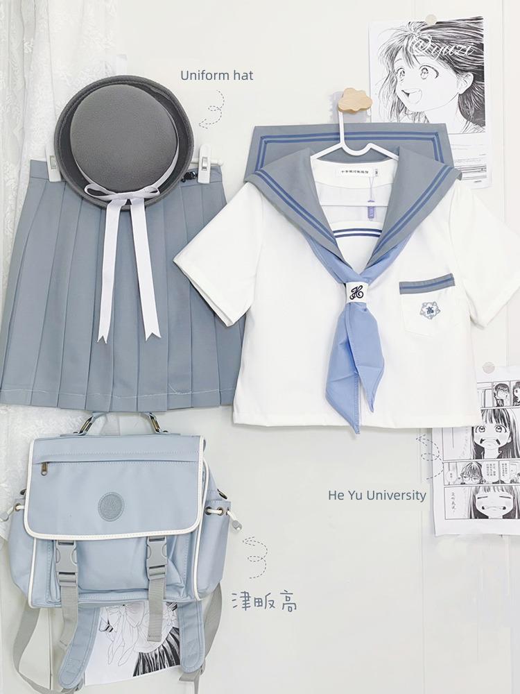 JK original colleges and universities Gemini Cyanosis Basic fund Sailor suit