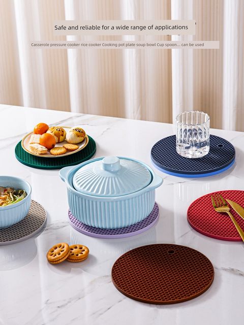 Silicone heat insulation pad dining table anti-scalding pad desktop high temperature casserole special table pad kitchen plate pad bowl pad household