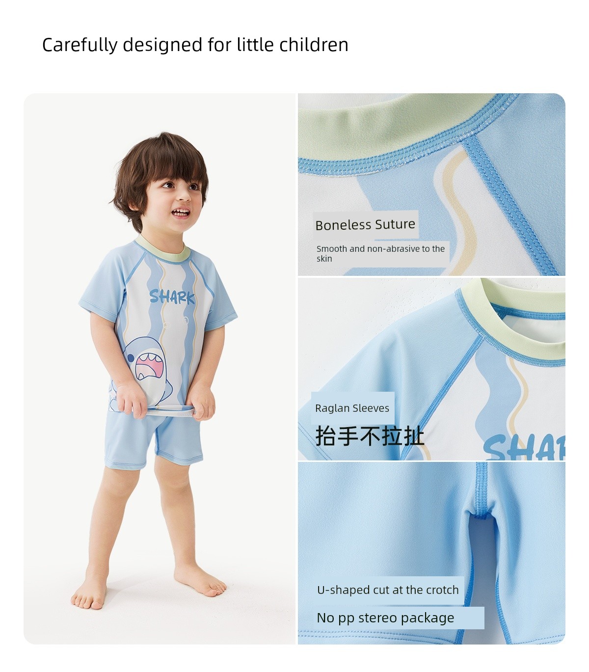 Wilberu Girls' Swimwear Two-Piece Children's Girls' and Boys' Summer Sun Protection Class a One-Piece Swimsuit for 3-Year-Olds — 20