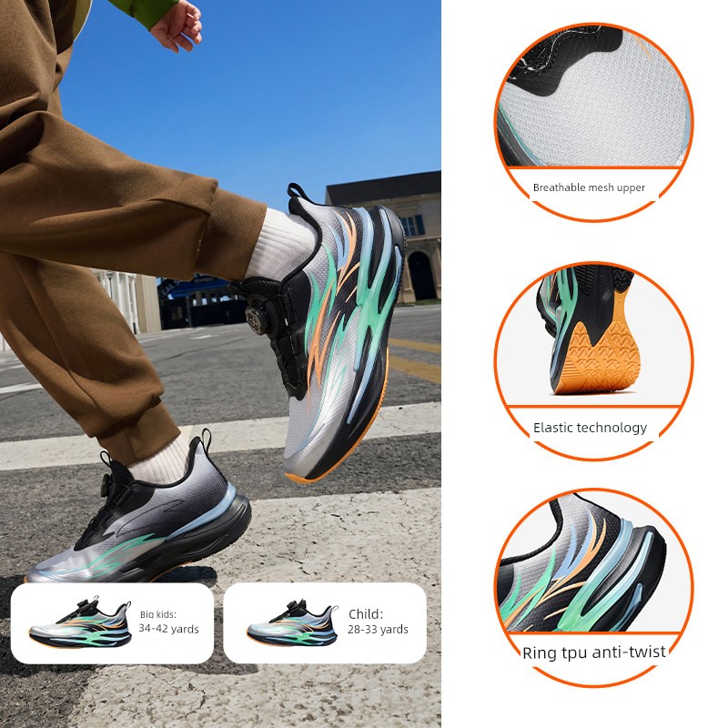 【Add to Cart! Deposit Due on the 15Th】Red Flame | Anta Children's Sports Shoes, Running Shoes, Trendy Shoes, Campus Running Shoes — 3