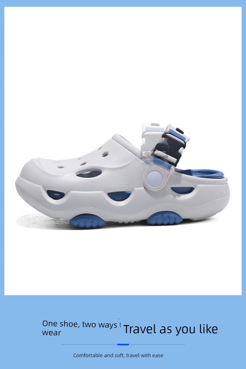 Boys' Summer Slippers, Children's Clogs, Big Kids' Soft-Soled Non-Slip Beach Shoes, Outdoor Dual-Use Boys' Closed-Toe Sandals — 9