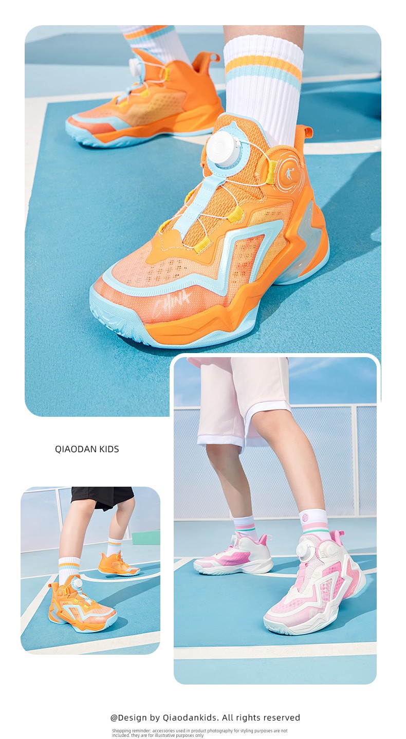 Jordan Boys' Basketball Shoes, Mesh Breathable, 2026 Summer New Model, Elementary School Students' Knob-Lock Combat Boots, Children's Sports Shoes — 14