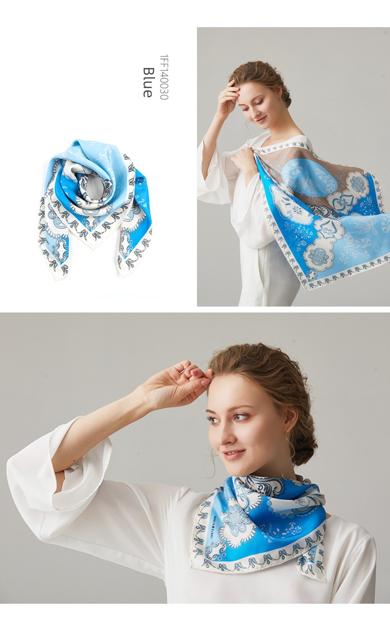 female Autumn and winter Scarf To Mom fashion real silk