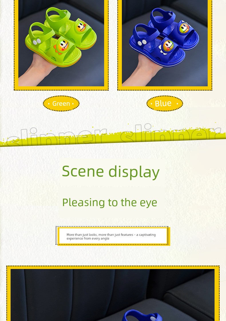 Children's Sandals Summer New Style Cartoon Lightweight Cute Non-Slip Soft-Soled Indoor Baby Beach Sandals for Boys and Girls — 9