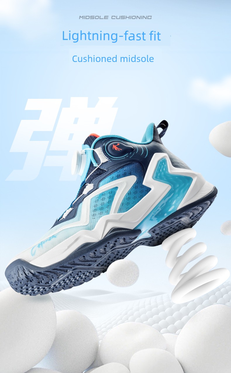 Jordan Boys' Basketball Shoes, Mesh Breathable, 2026 Summer New Model, Elementary School Students' Knob-Lock Combat Boots, Children's Sports Shoes — 6