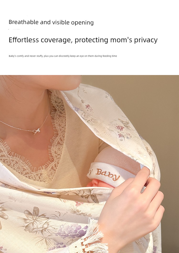 Jq Jingqi Bamboo Fiber Maternity Shawl Long Postpartum Cotton Cape Windproof and Cold-Proof Nursing Shoulder Cover for Pregnant Women in Air-Conditioned — 12