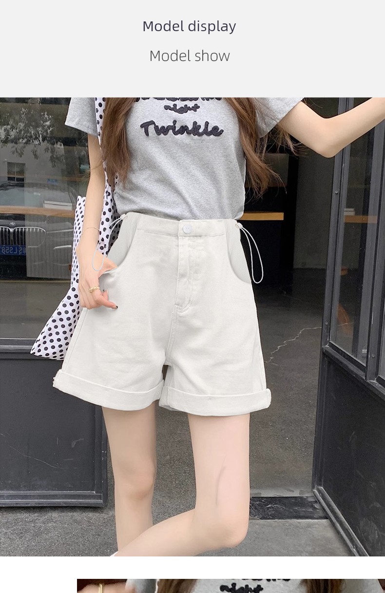 Langsha Maternity Pants Summer Shorts 2026 New Drawstring Loose Slimming Versatile Straight-Leg Casual Pants — 12