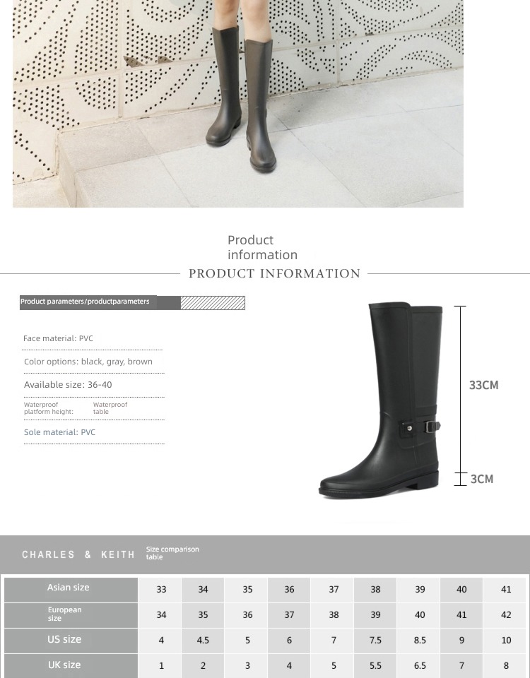 High tube Women Fashion Wear out the republic of korea Autumn and winter Water shoes